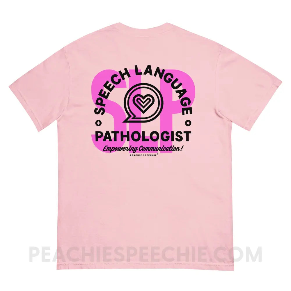 SLP Empowering Communication Comfort Colors Tee Blossom / S peachiespeechie.com
