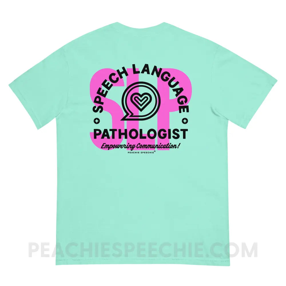 SLP Empowering Communication Comfort Colors Tee Chalky Mint / S peachiespeechie.com