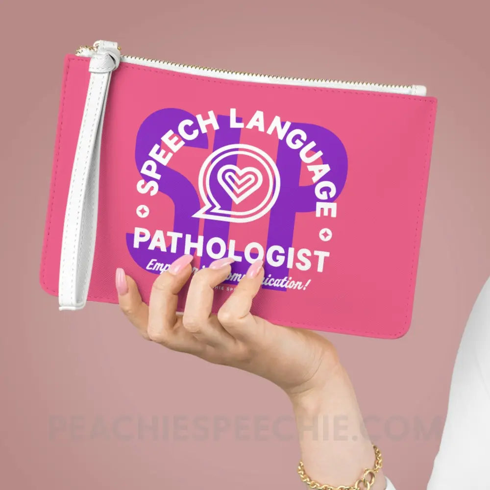 SLP Empowering Communication Skinny Clutch Bags peachiespeechie.com