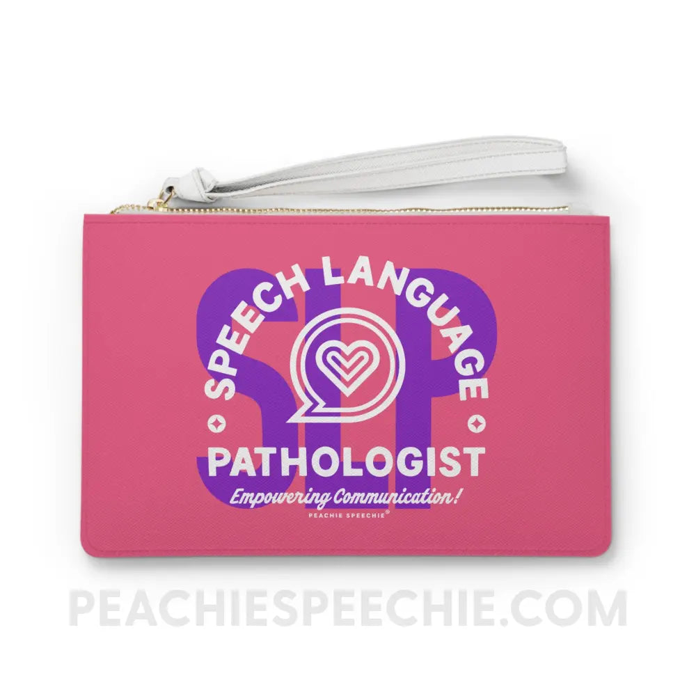 SLP Empowering Communication Skinny Clutch Bags peachiespeechie.com