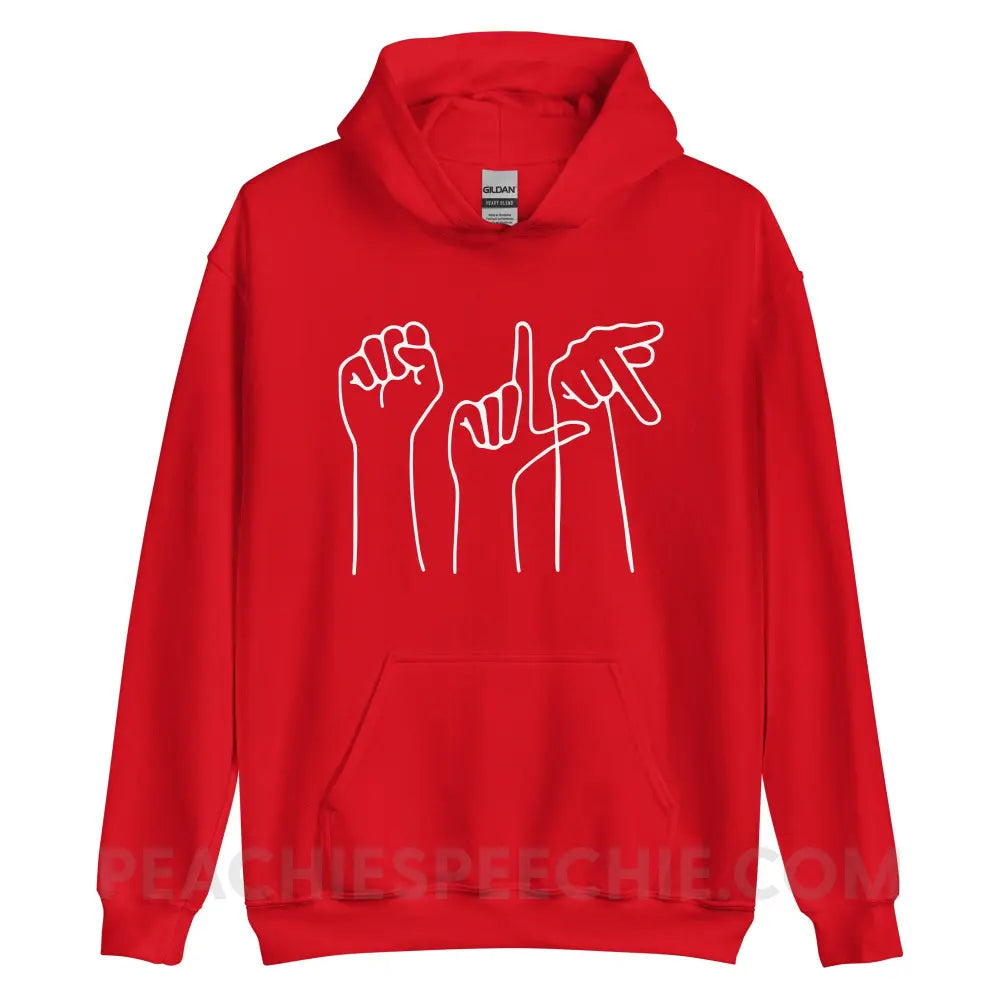 SLP Hands Classic Hoodie - Red / S - peachiespeechie.com