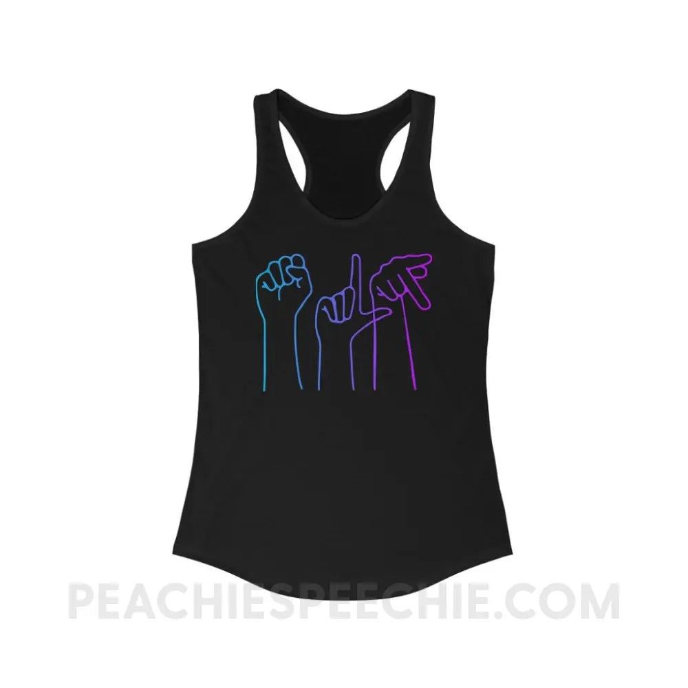 SLP Hands Superfly Racerback - Solid Black / XS - Tank Tops peachiespeechie.com