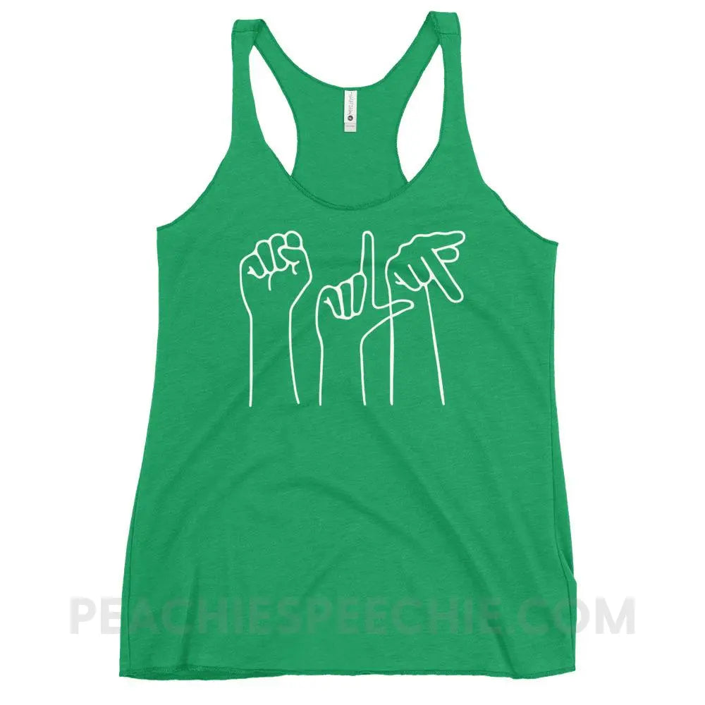 SLP Hands Tri-Blend Racerback - Tank Tops peachiespeechie.com