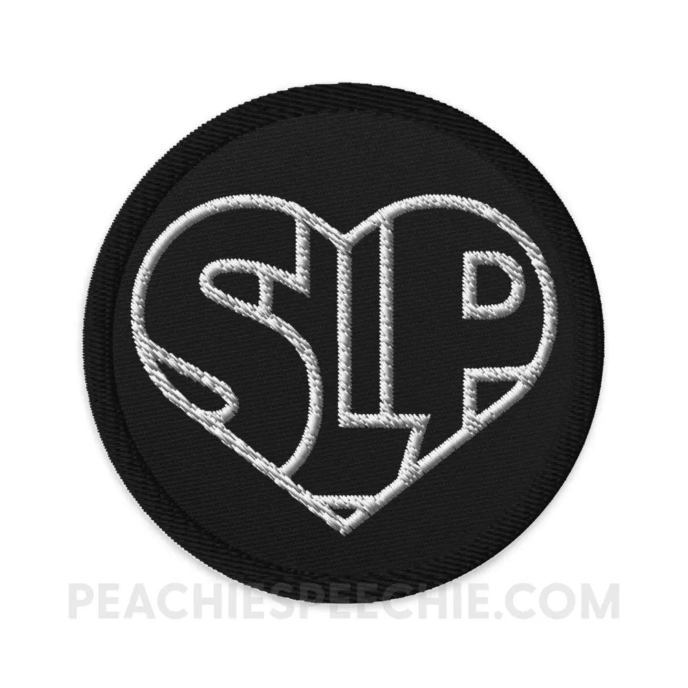 SLP Heart Embroidered Patch - peachiespeechie.com
