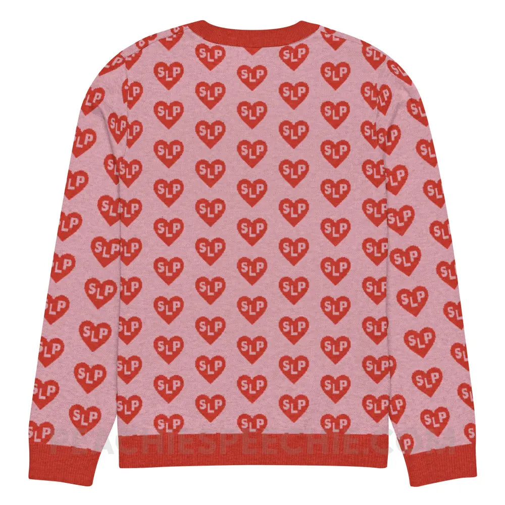 SLP Heart Pattern Knitted Sweater - peachiespeechie.com