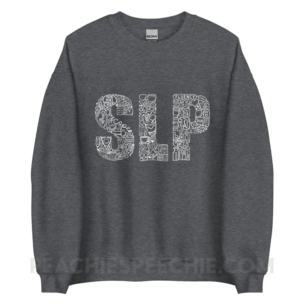 SLP Icons Classic Sweatshirt - Dark Heather / S - peachiespeechie.com