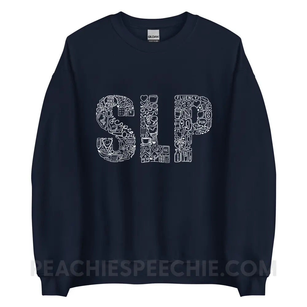 SLP Icons Classic Sweatshirt - Navy / XL - peachiespeechie.com