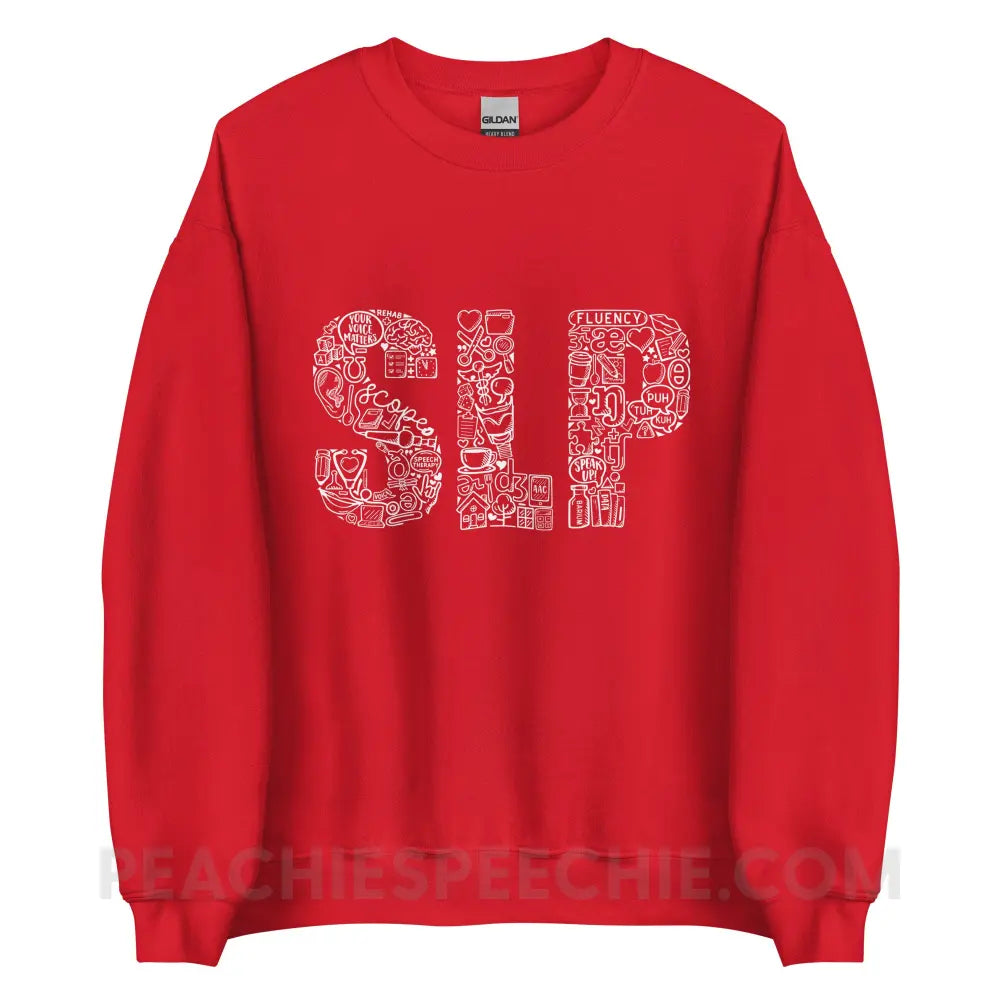 SLP Icons Classic Sweatshirt - Red / XL peachiespeechie.com