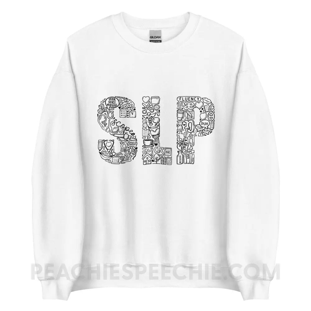 SLP Icons Classic Sweatshirt - White / S - peachiespeechie.com