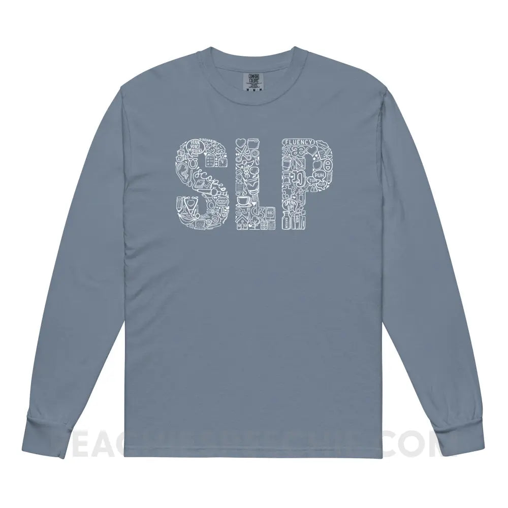 SLP Icons Comfort Colors Long Sleeve - Blue Jean / S - peachiespeechie.com