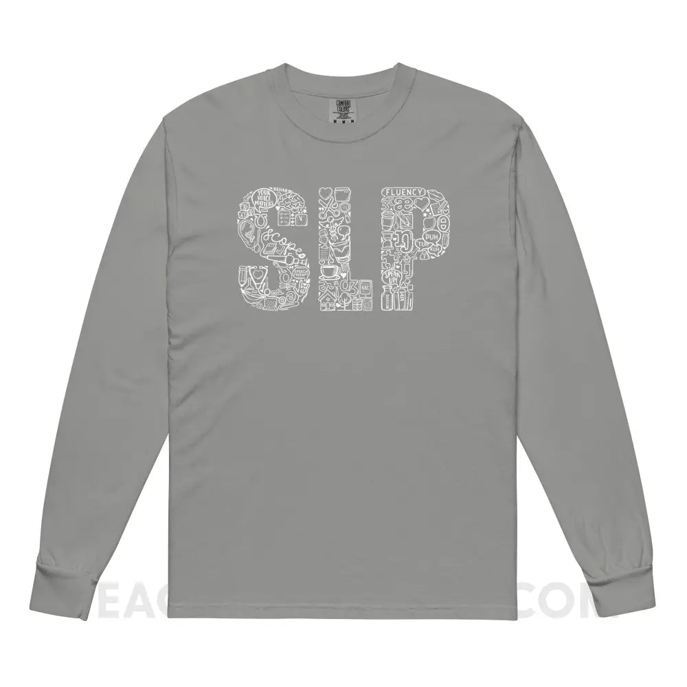 SLP Icons Comfort Colors Long Sleeve - Grey / S - peachiespeechie.com