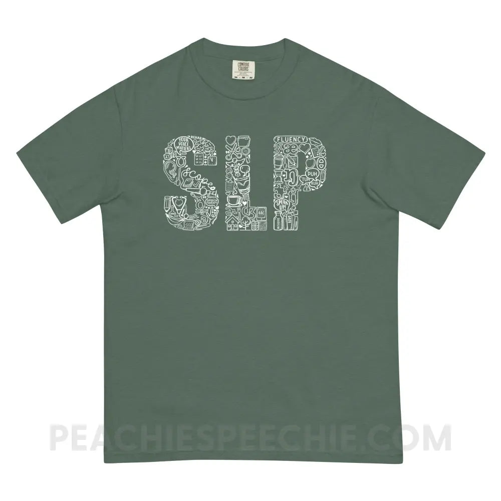 SLP Icons Comfort Colors Tee - Blue Spruce / S - peachiespeechie.com