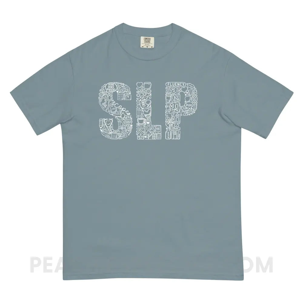 SLP Icons Comfort Colors Tee - Ice Blue / S - peachiespeechie.com