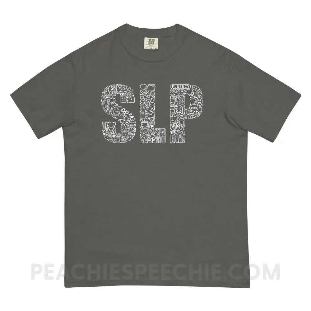 SLP Icons Comfort Colors Tee - Pepper / S - peachiespeechie.com