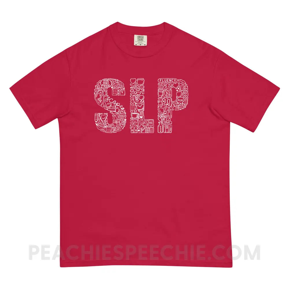 SLP Icons Comfort Colors Tee - Red / S - peachiespeechie.com