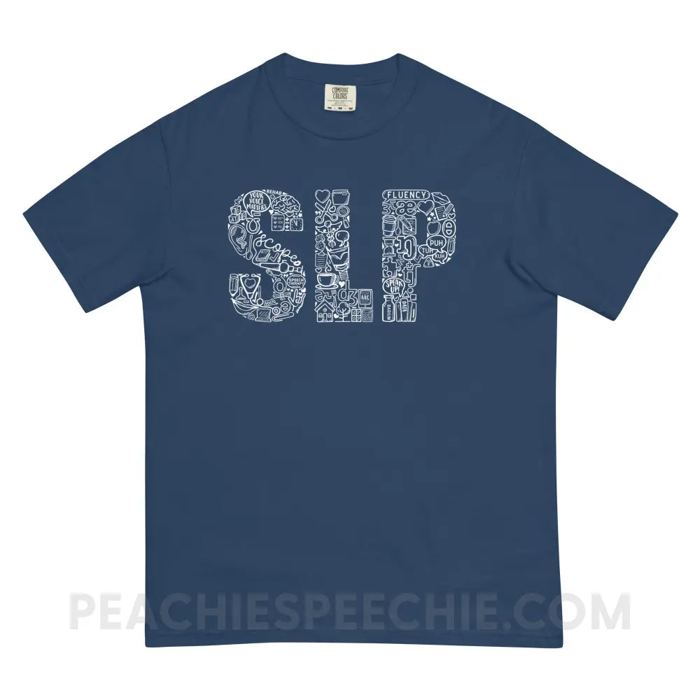 SLP Icons Comfort Colors Tee - True Navy / S - peachiespeechie.com