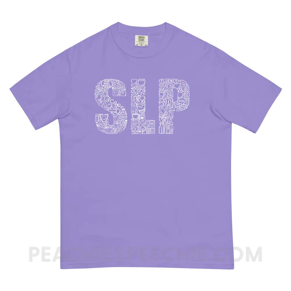 SLP Icons Comfort Colors Tee - Violet / S - peachiespeechie.com