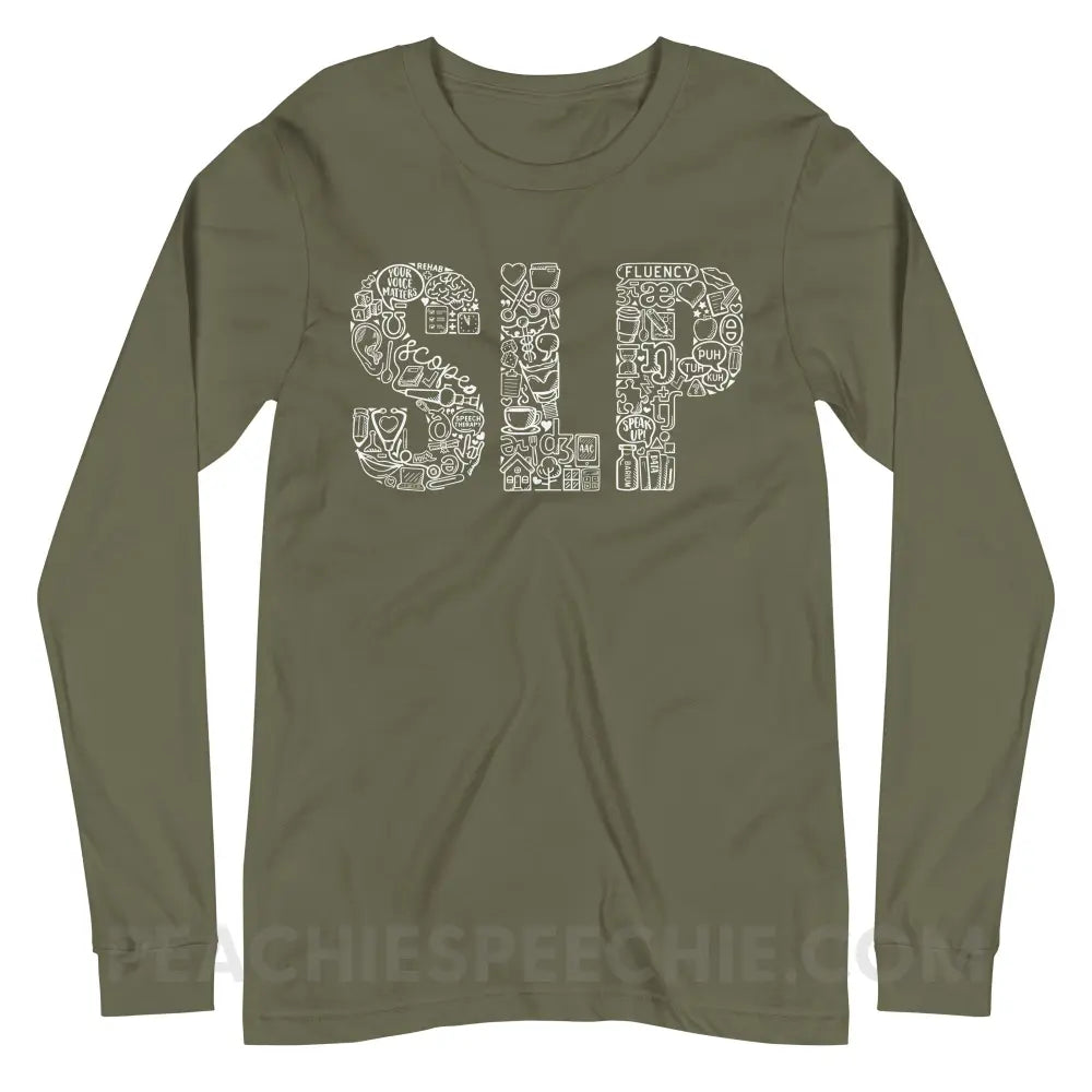 SLP Icons Premium Long Sleeve - Military Green / XS peachiespeechie.com