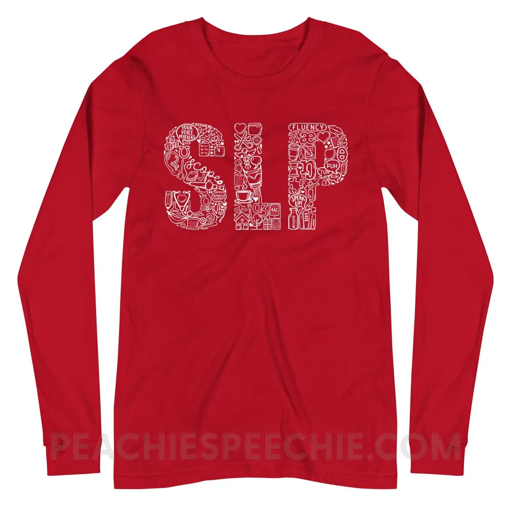 SLP Icons Premium Long Sleeve - Red / XS peachiespeechie.com