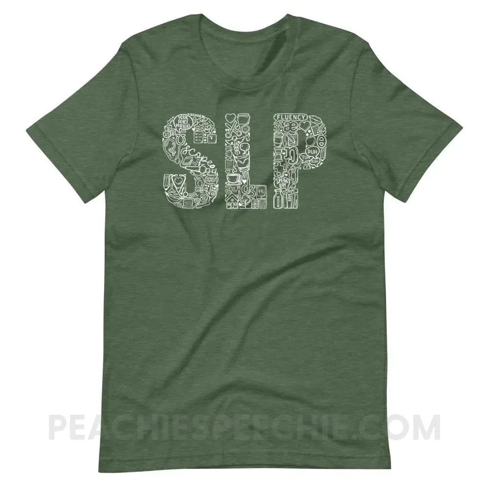 SLP Icons Premium Soft Tee - Heather Forest / S T - Shirts & Tops peachiespeechie.com