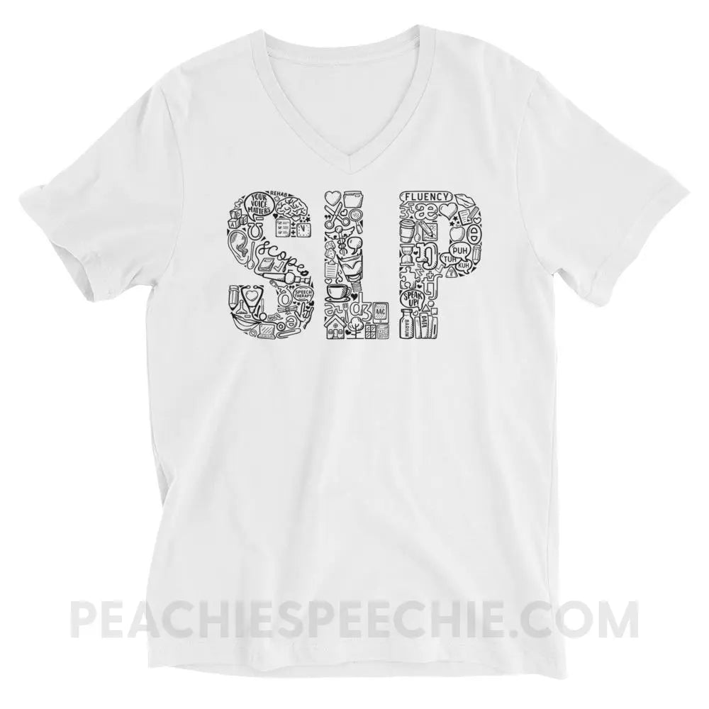SLP Icons Soft V-Neck - S - T-Shirts & Tops peachiespeechie.com