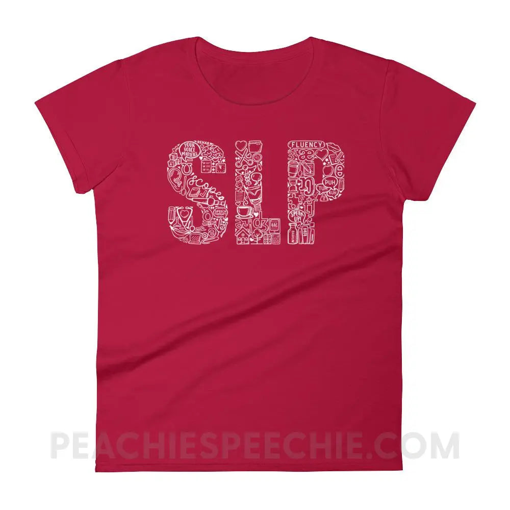 SLP Icons Women’s Trendy Tee - Red / M - T-Shirts & Tops peachiespeechie.com