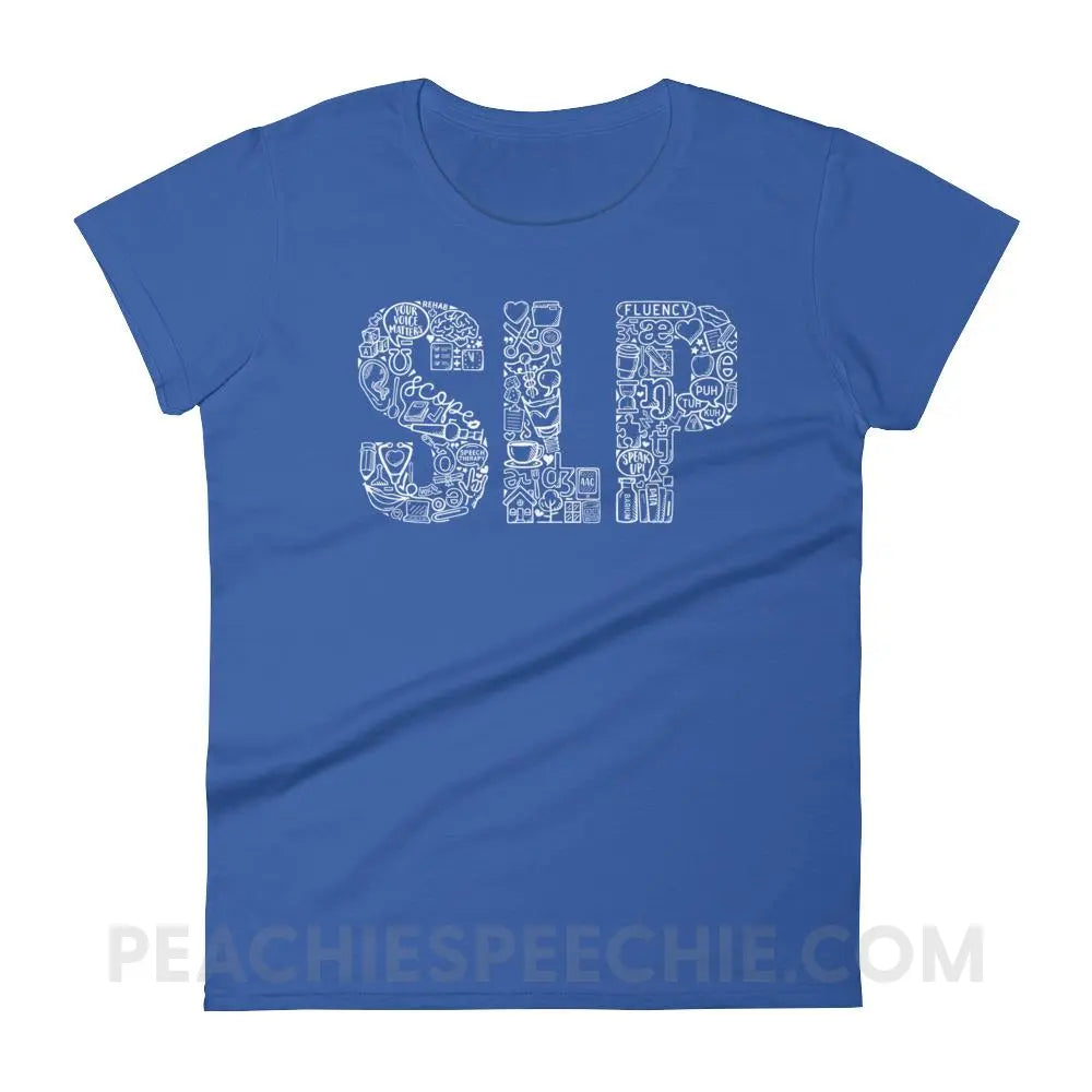 SLP Icons Women’s Trendy Tee - Royal Blue / S - T-Shirts & Tops peachiespeechie.com