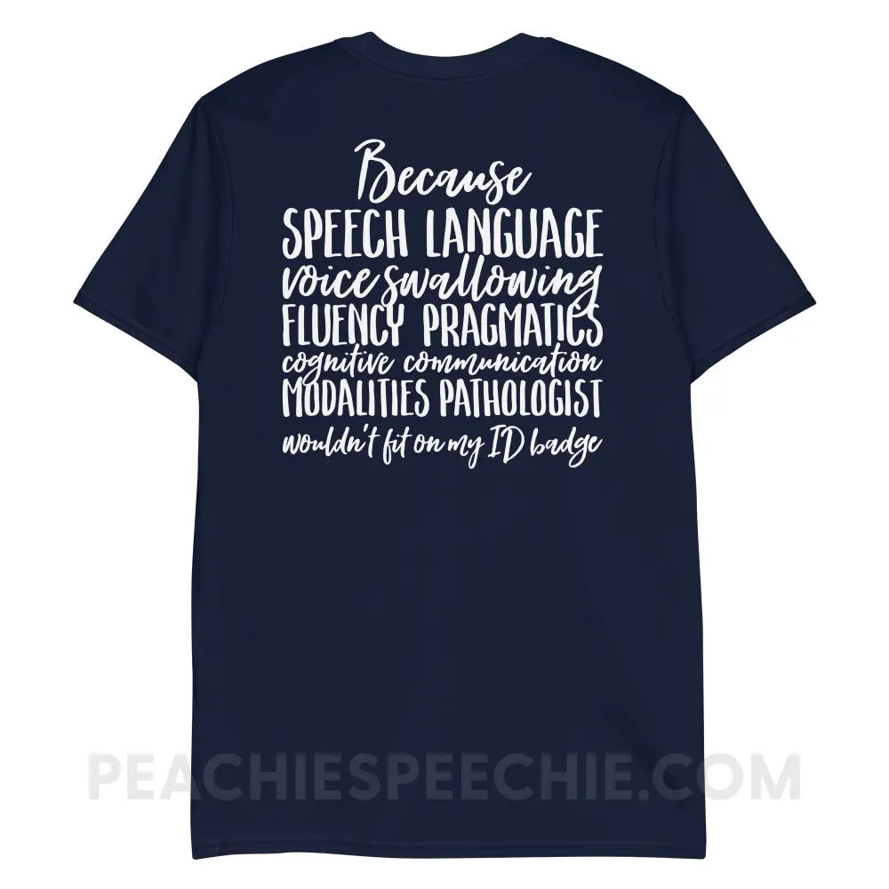 SLP Job Title Classic Tee - Navy / S - T-Shirts & Tops peachiespeechie.com