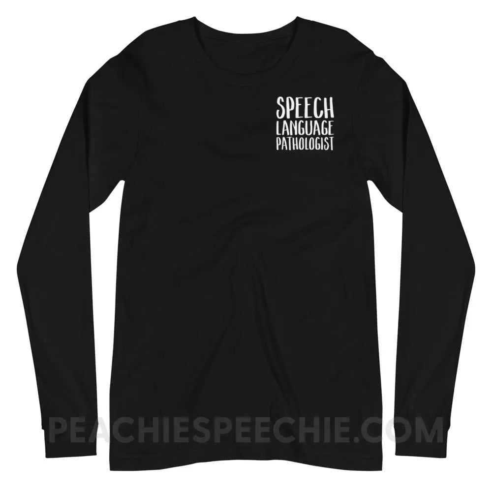 SLP Job Title Premium Long Sleeve - Black / XS - peachiespeechie.com