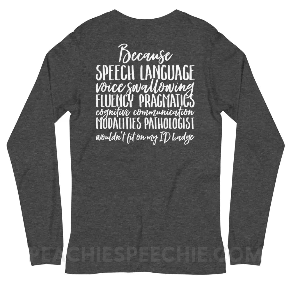 SLP Job Title Premium Long Sleeve - peachiespeechie.com