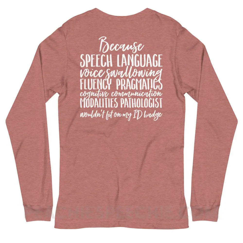 SLP Job Title Premium Long Sleeve - peachiespeechie.com