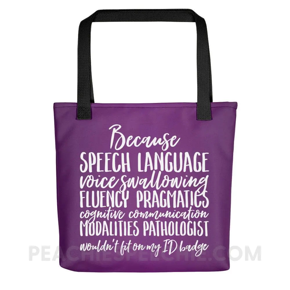 SLP Job Title Tote Bag - Bags peachiespeechie.com