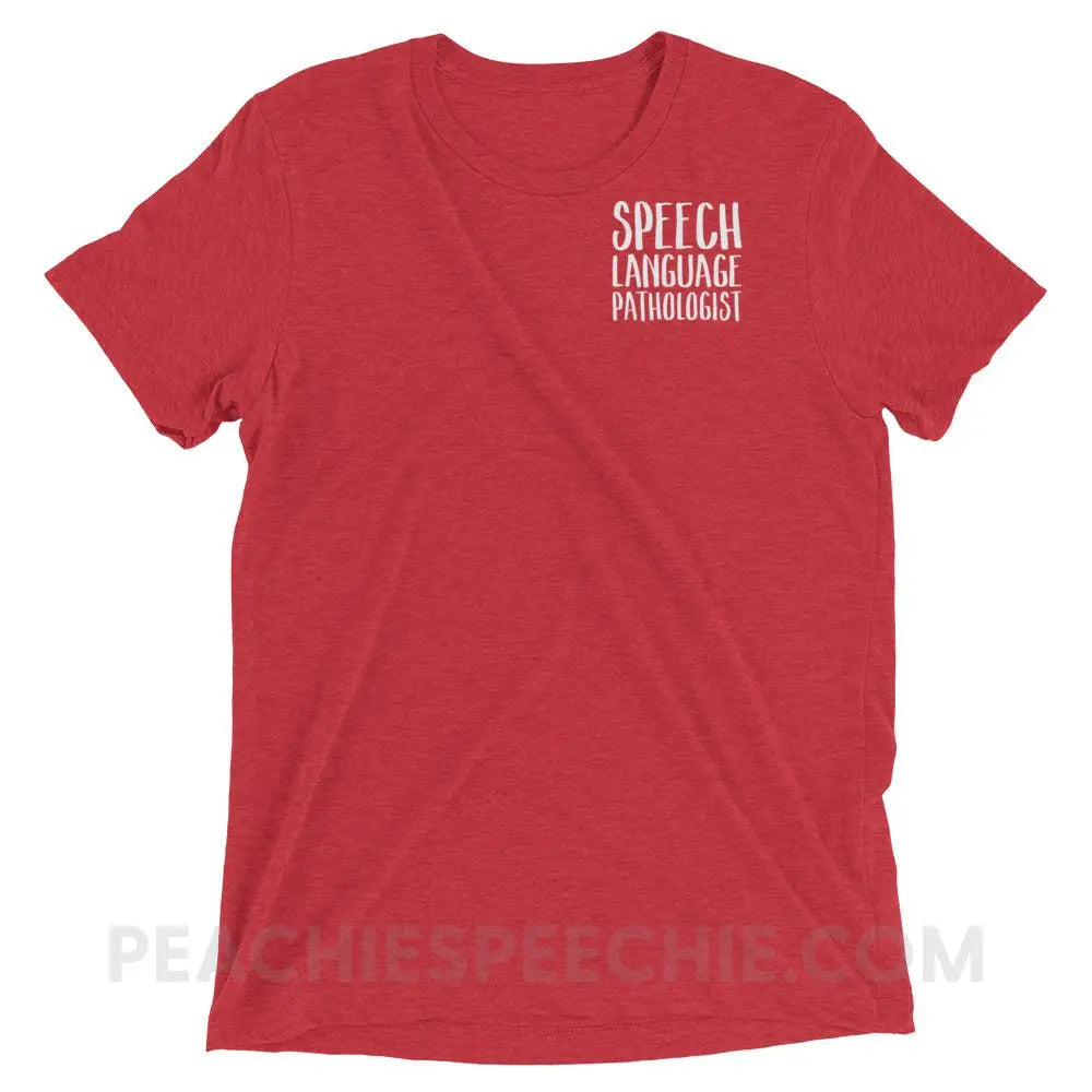SLP Job Title Tri-Blend Tee - Red Triblend / XS - T-Shirts & Tops peachiespeechie.com