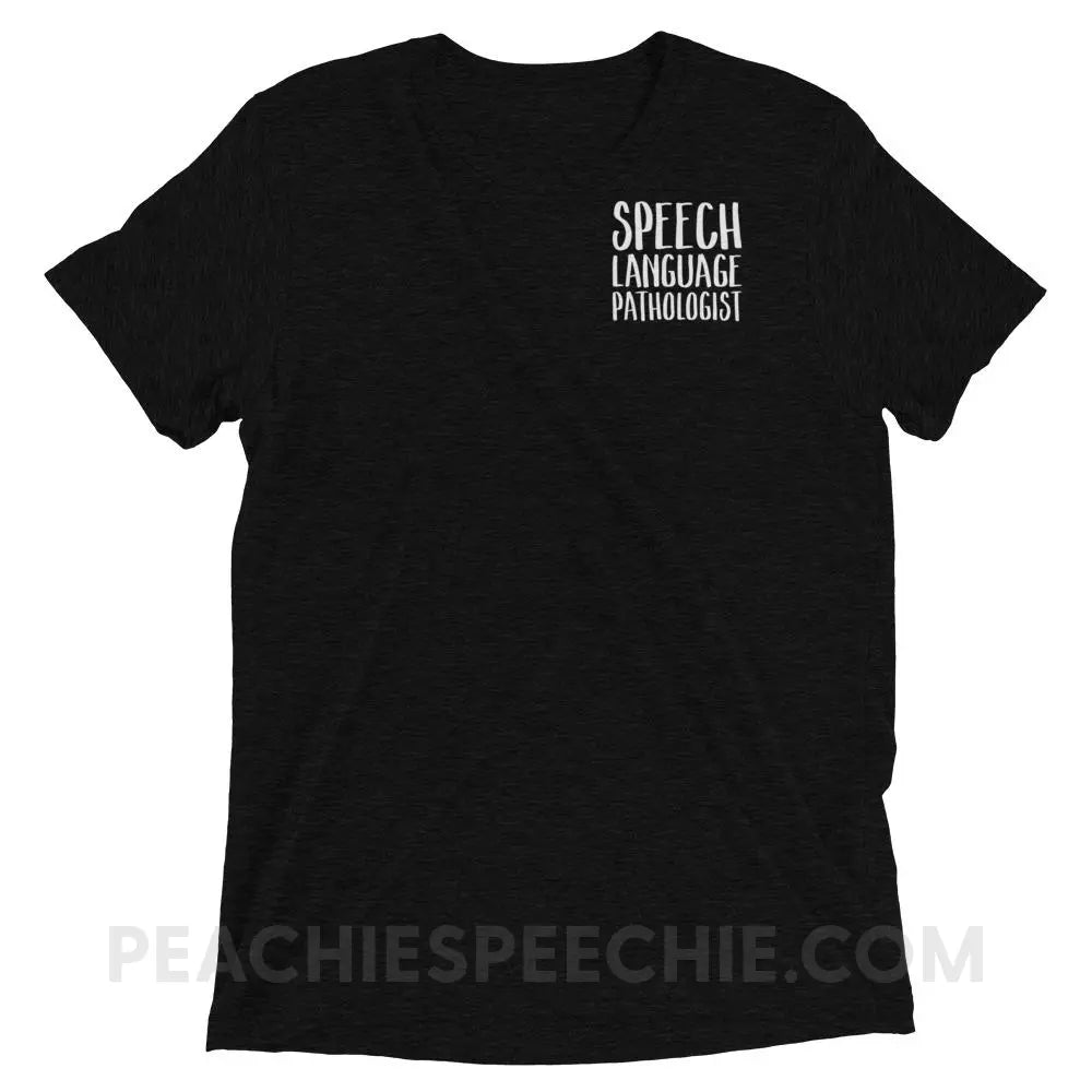 SLP Job Title Tri-Blend Tee - Solid Black Triblend / XS - T-Shirts & Tops peachiespeechie.com