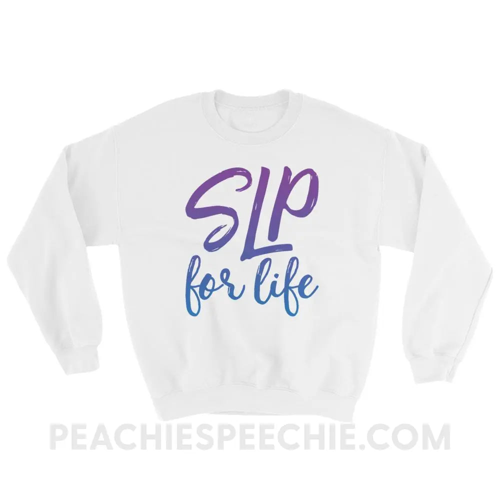 SLP For Life Classic Sweatshirt - White / S Hoodies & Sweatshirts peachiespeechie.com