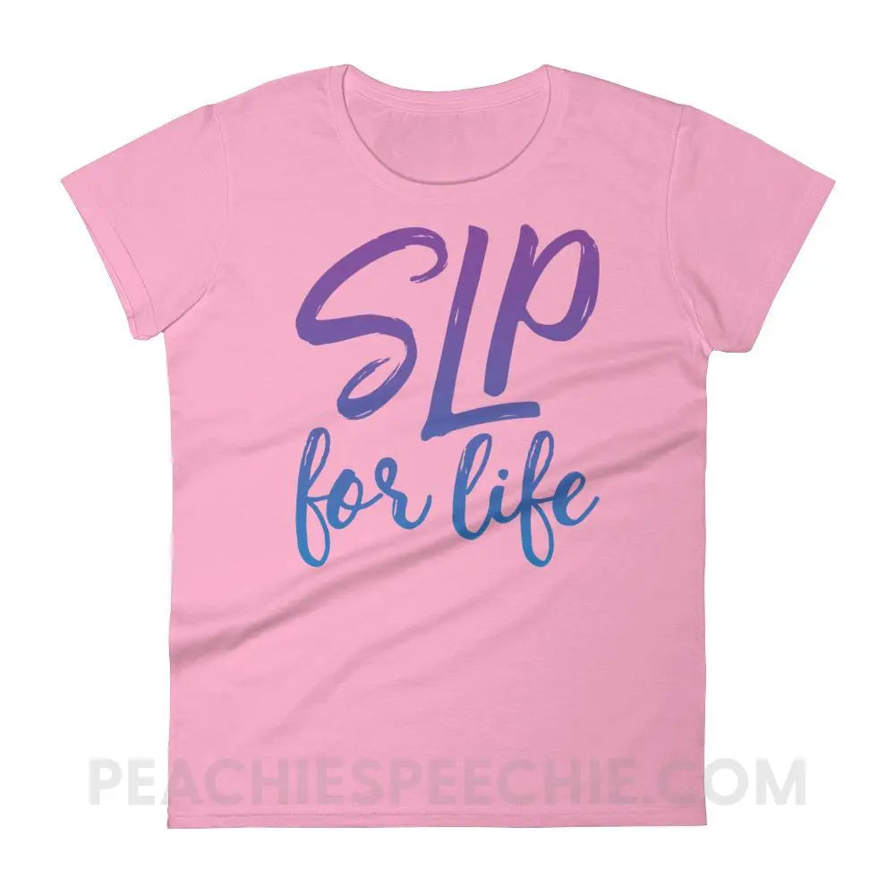 SLP For Life Women’s Trendy Tee - CharityPink / S T-Shirts & Tops peachiespeechie.com