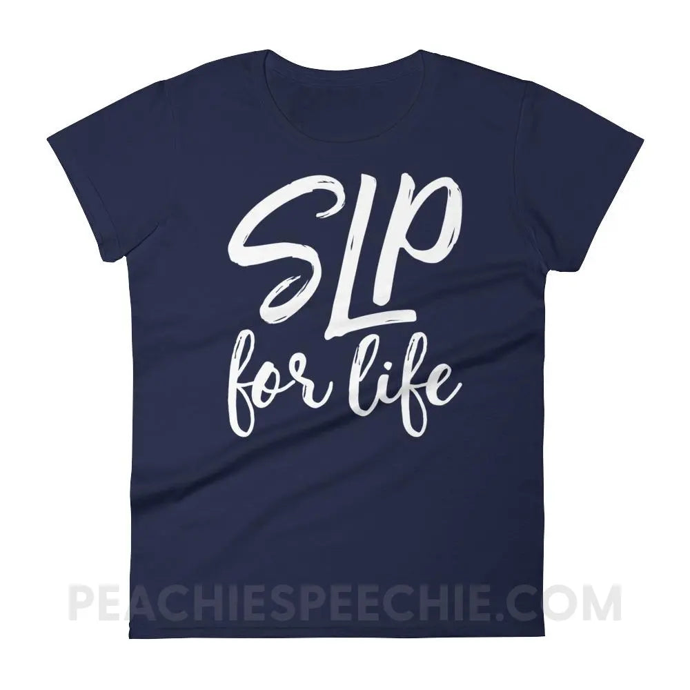 SLP For Life Women’s Trendy Tee - Navy / S T-Shirts & Tops peachiespeechie.com