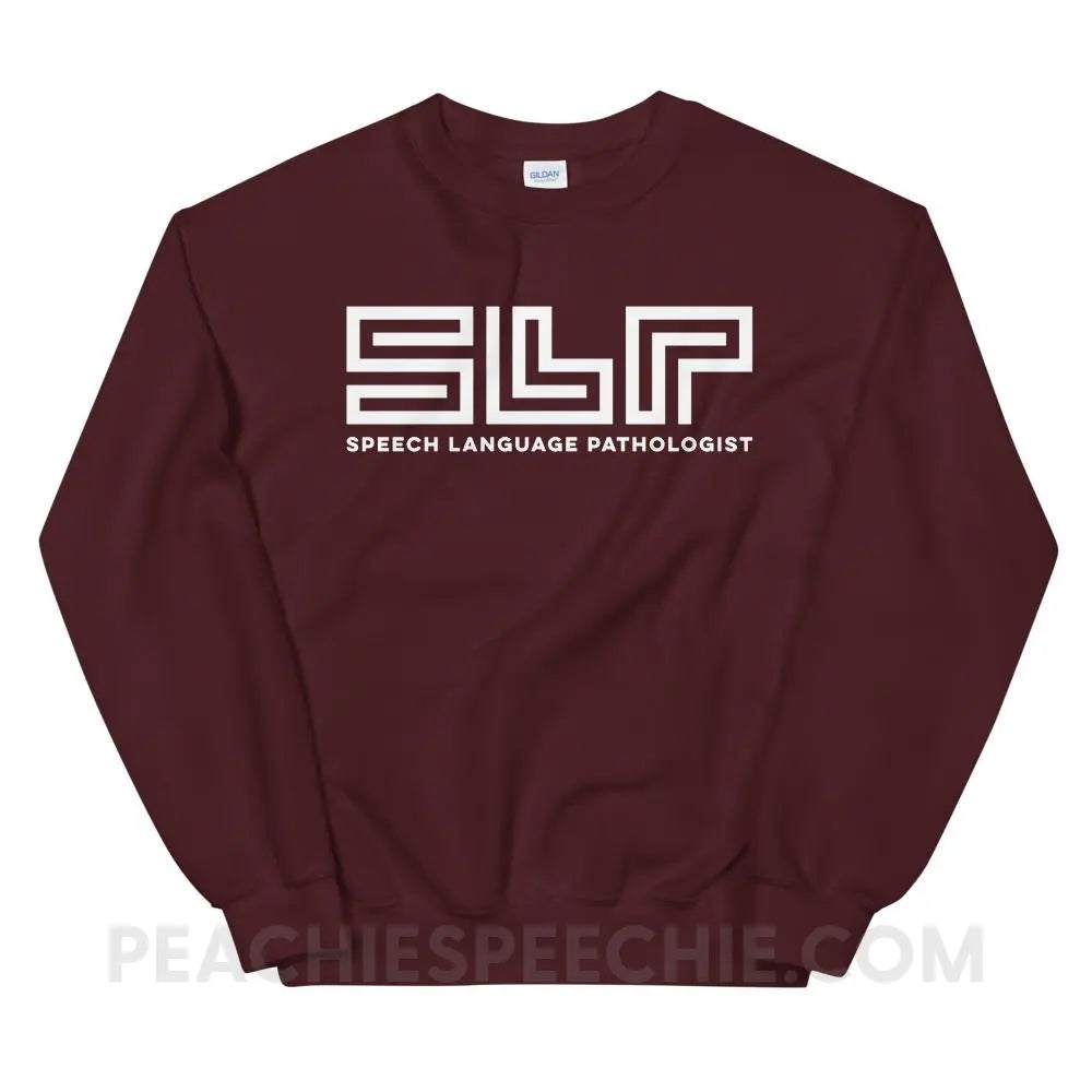 SLP Lines Classic Sweatshirt - Maroon / S Hoodies & Sweatshirts peachiespeechie.com