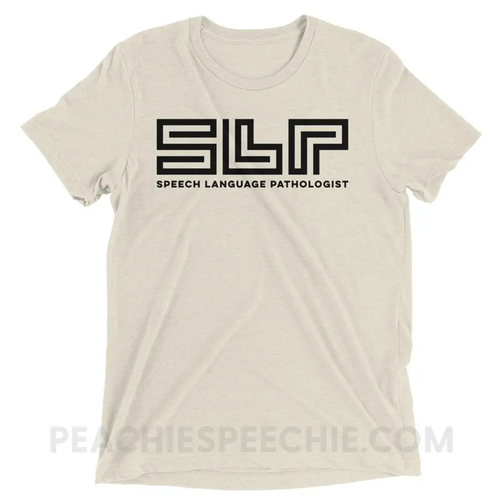 SLP Lines Tri-Blend Tee - Oatmeal Triblend / XS - T-Shirts & Tops peachiespeechie.com