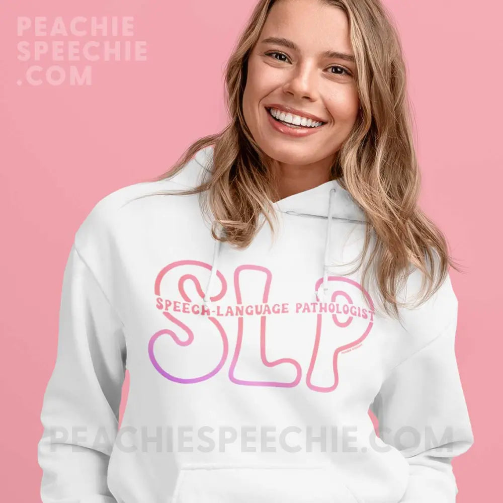 SLP Passthrough Classic Hoodie - White / S - peachiespeechie.com