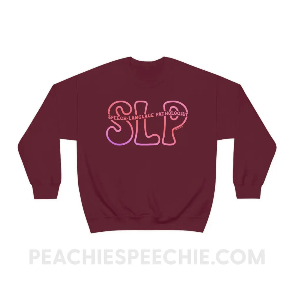 SLP Passthrough Classic Sweatshirt - Maroon / S - peachiespeechie.com