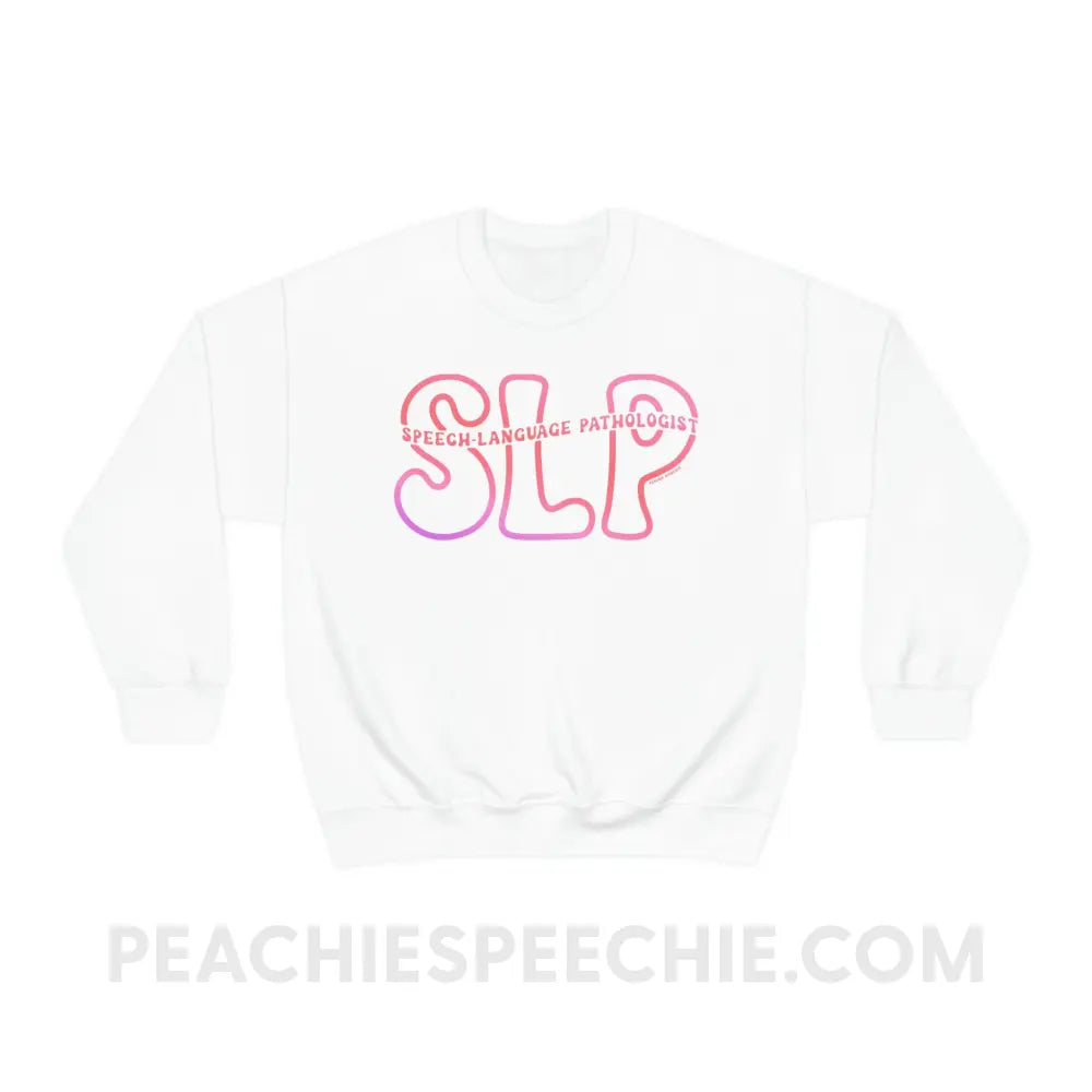 SLP Passthrough Classic Sweatshirt - White / S - peachiespeechie.com