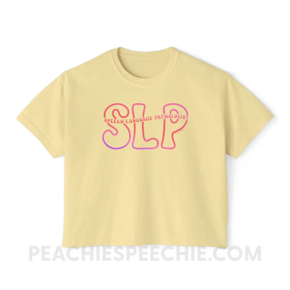 SLP Passthrough Comfort Colors Boxy Tee - Butter / S - T-Shirt peachiespeechie.com