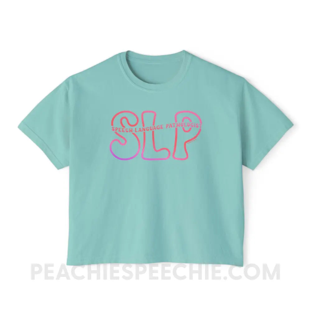 SLP Passthrough Comfort Colors Boxy Tee - Chalky Mint / S - T-Shirt peachiespeechie.com