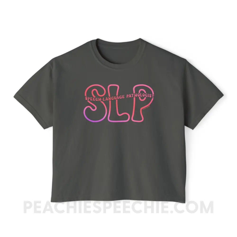 SLP Passthrough Comfort Colors Boxy Tee - Pepper / S - T-Shirt peachiespeechie.com