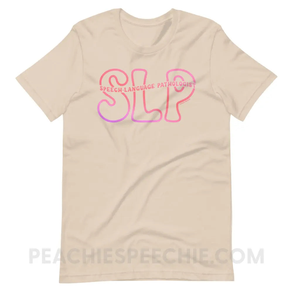 SLP Passthrough Premium Soft Tee - Cream / XS - peachiespeechie.com