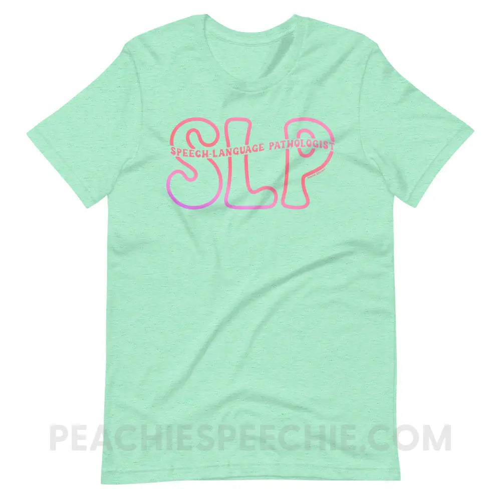 SLP Passthrough Premium Soft Tee - Heather Mint / S - peachiespeechie.com