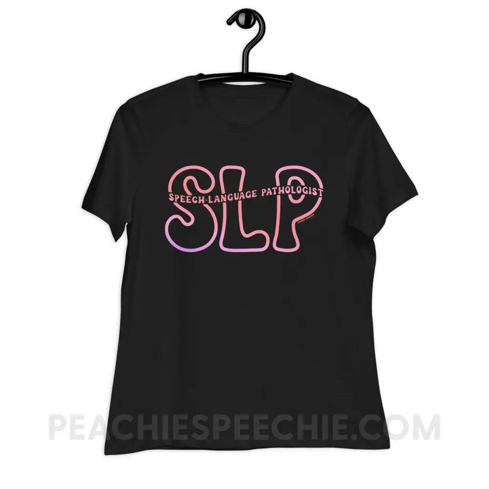 SLP Passthrough Women’s Relaxed Tee - Black / S peachiespeechie.com