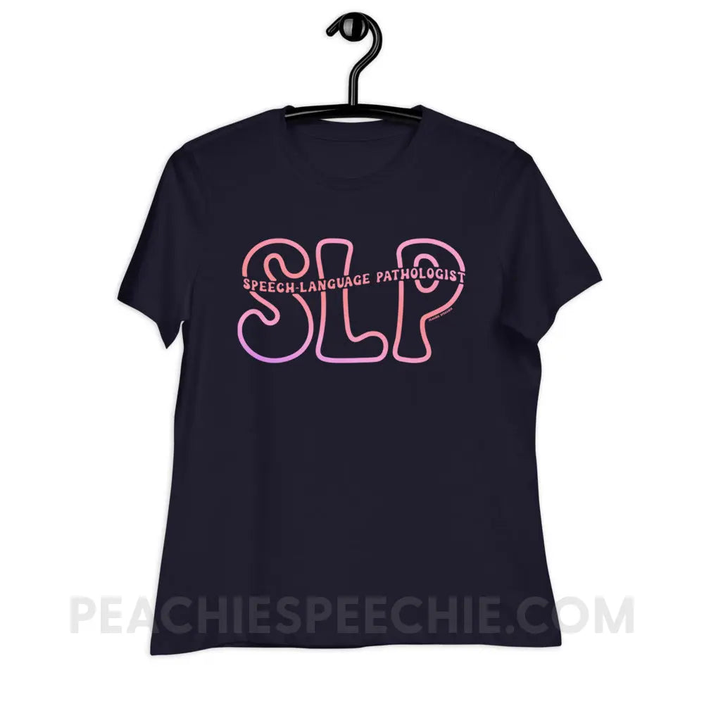 SLP Passthrough Women’s Relaxed Tee - Navy / M - peachiespeechie.com