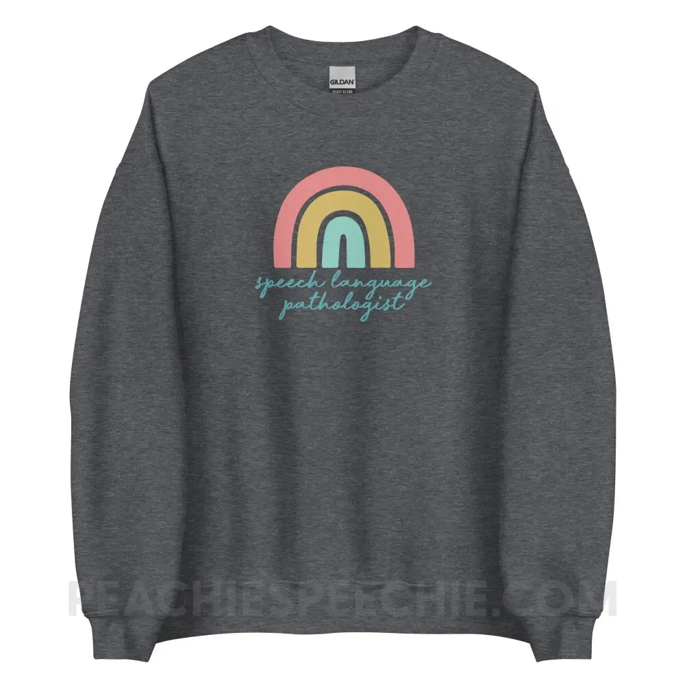 SLP Rainbow Classic Sweatshirt - Dark Heather / S - Hoodies & Sweatshirts peachiespeechie.com